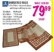 Bordered Rugs-65x110cm Each