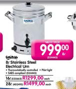 CaterPride Stainless Steel Electrical Urn-8Ltr