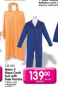 Mens 2 Piece Conti Suit With Free Poncho-Per Set