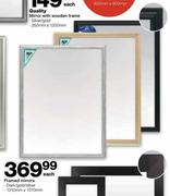 Framed Mirrors-1310mm x 1010mm Each 