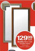 Quality Mirror with Wooden Frame-350mm x 850mm Each