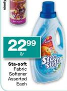 Sta-Soft Softener Assorted-2L Each