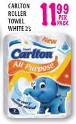 Carlton Roller Towel White-2's Per Pack