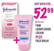 Johnson's Fair Complexion Cream + Facewash