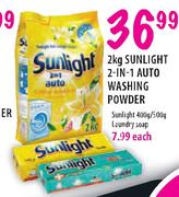 Sunlight 2-in-1 Auto washing Powder-2 Kg
