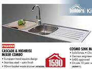 Franke Cascade & Highrise Mixer Combo