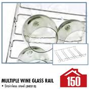 Stainless Steel Multiple Wine Glass Rail