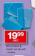 Microfibre & Mesh Scrub Set-3 piece per set