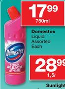 Domestos Liquid Assorted Each-750ml