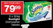 Sunlight Dishwasher Tablets-2x324g