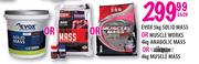 Evox Solid Mass-5kg or Muscle Works Anabolic Mass-4kg or Muscle Mass-4kg