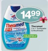 Theramed 2 in 1 Toothpaste & Mouthwash-75ml