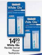 White Glo Flexible Dental Flosser Toothpicks-Each  