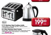 Swan 4 Slice Stainless Steel Toaster-Each