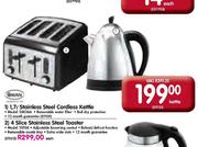 Swan Stainless Steel Cordless Kettle-1.7Ltr 