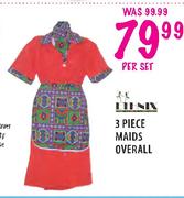 3 Piece Maids Overall-per set