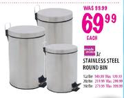 Simple Choice Stainless Steel Round Bin-30 Ltr each
