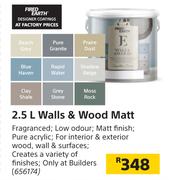 Fired Earth 2.5Ltr Walls & Wood Matt