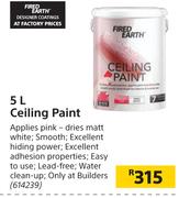 Fired Earth 5Ltr Ceiling Paint