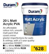 Duram 5Ltr Matt Acrylic PVA (White)