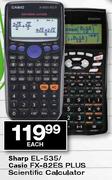 Sharp EL-535/Casio FX-85ES PLUS Scientific Calculator-each