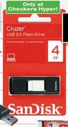 SanDisk Flash Drives 8GB Cruzer Blade-each