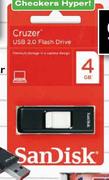 San Disk Flash Drives -4GB Cruzer Blade