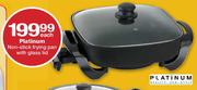 Platinum Non-Stick Frying Pan With Glass Lid-Each