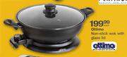 Ottimo Non-Stick Wok With Glass Lid-Each