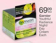Garnier Youthful Radiance Night/Day Cream-50ml Each
