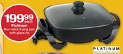 Platinum Non-Stick Frying Pan With Glass Lid-Each