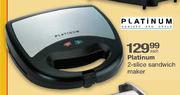Platinum 2-Slice Sandwich Maker-Each