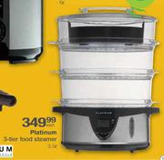 Platinum 3-Tier Food Steamer-3.5l Each