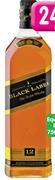 Johnnie Walker Black Label Scotch Whisky - 12 x 1Ltr