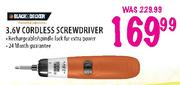 Black & Decker 3.6V Cordless Screwdriver