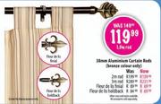 38mm Aluminium Curtain Rods Fleur De Lis Holdback