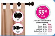 34mm Wooden Curtain Rods-3m