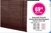 Ready-Made 25mm PVC Venetian Blinds Raised Woodgrains-600x1000mm