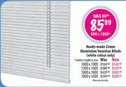 Ready-Made 25mm Aluminium Venetian Blinds-1000x1000mm