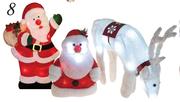 ST Nicholas Waving Santa Light-75cm