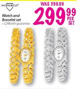 Monaco Watch And Bracelet Set-Per Set