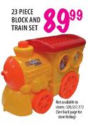 23 Piece Block And Train Set