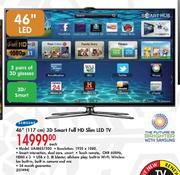 Samsung (117cm) 3D Smart Full HD Slim LED TV (UA46ES7500) - 46" Each