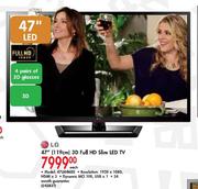 LG (119cm) 3D Full HD Slim LED TV (47LM4600) - 47" Each