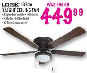 Logik 132cm 1 Light Ceiling Fan