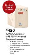 1200VA Computer UPS 720W Modified Sinewave Inverter