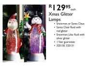 Xmas Glitter Lamps-Each