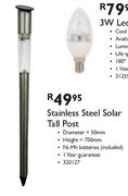 Stainless Steel Solar Tall Post
