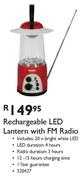 Rechargeable LED Lantern With FM Radio