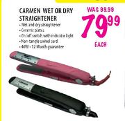 Carmen Wet Or Dry Straightener-Each